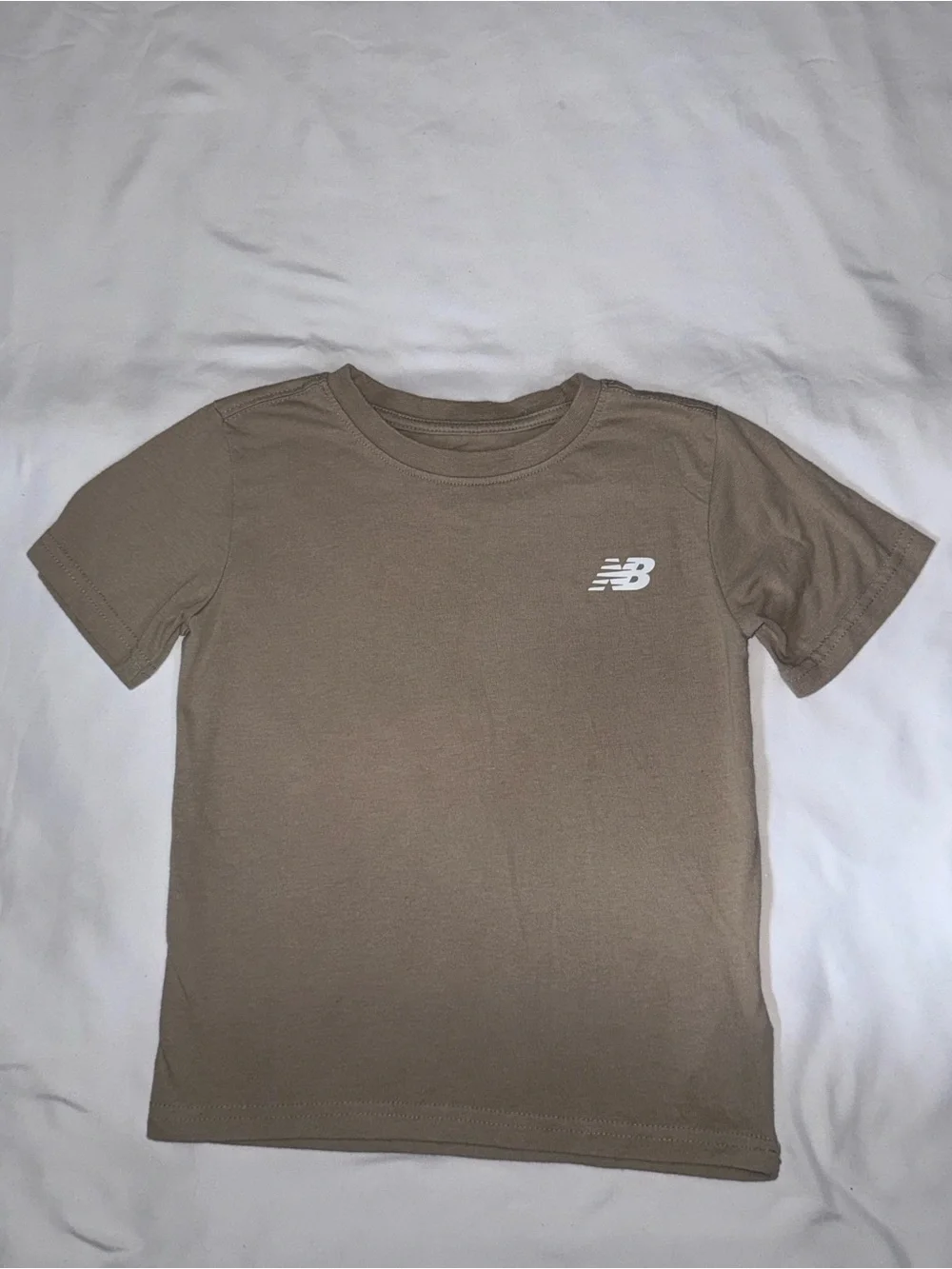New Balance size 5/6 tan Short-Sleeve Tee shirt